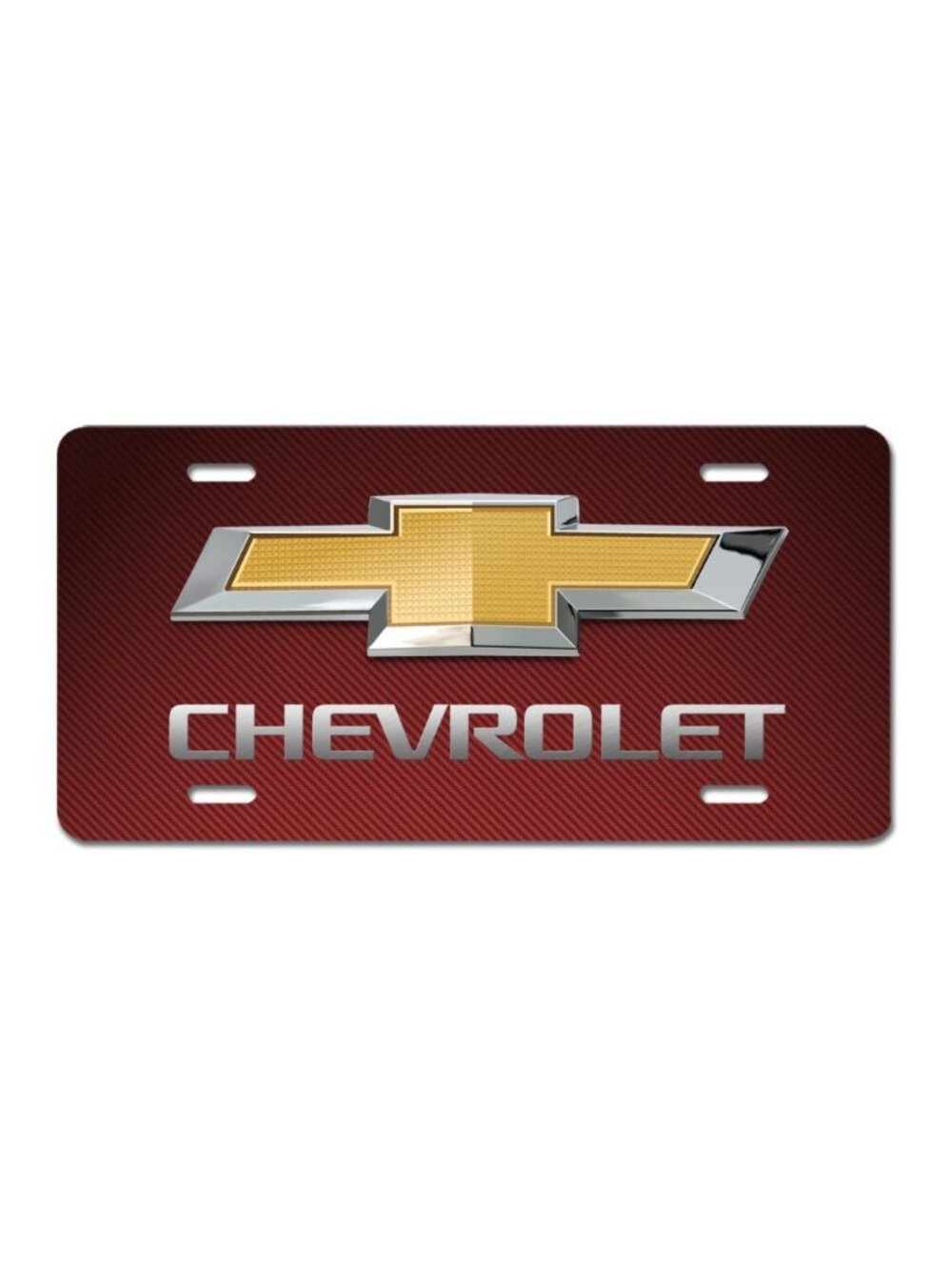 Chevrolet Carbon Fiber Look Inspired Novelty Art LICENSE PLATE Auto Tag